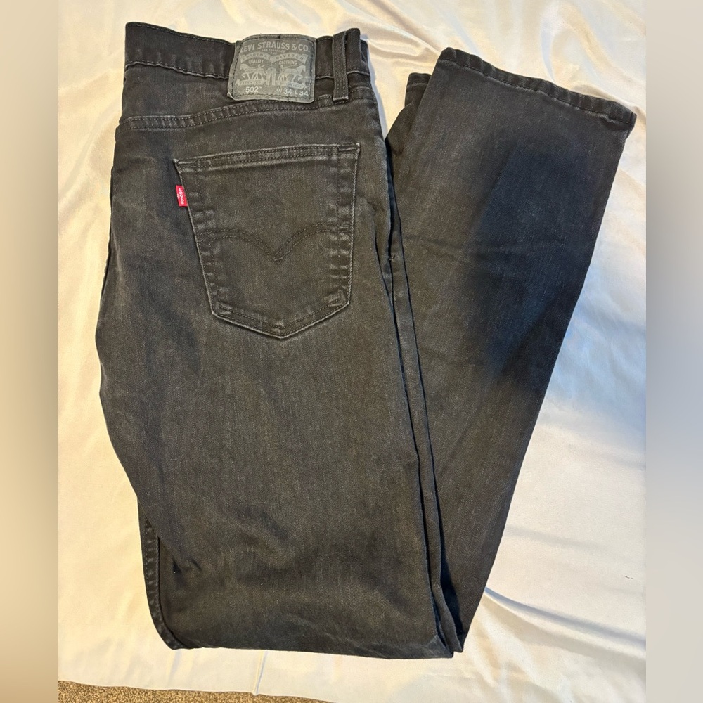 Levi's 502 Men's Dark Gray Straight Jeans